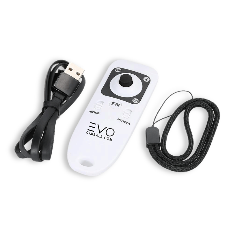 EVO Bluetooth Gimbal Remote with accessories